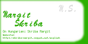 margit skriba business card